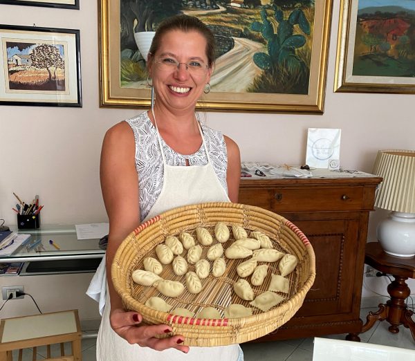 Stefanie auf Sardinen mit Culurgiones