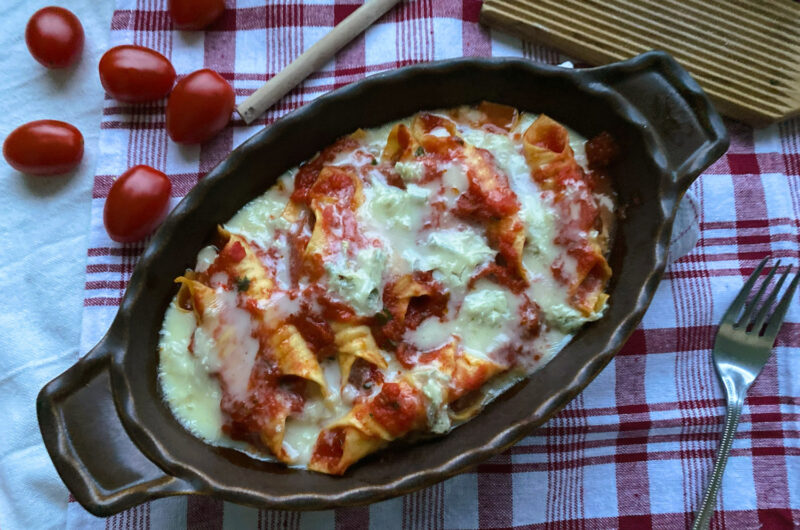 Garganelli Al forno: pomodoro piccante e gorgonzola