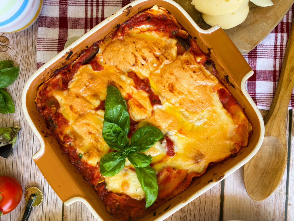 Lasagne mit Aubergine und Scamorza