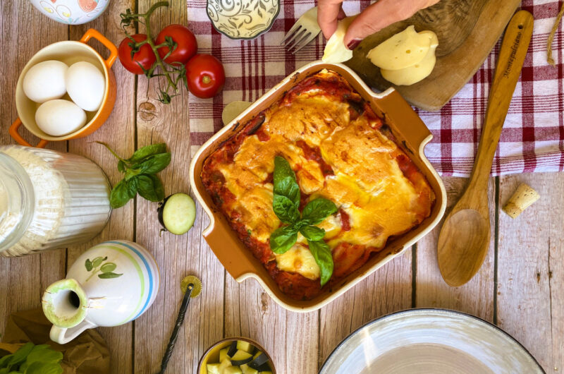 Rezept: Lasagne mit Aubergine und Scamorza