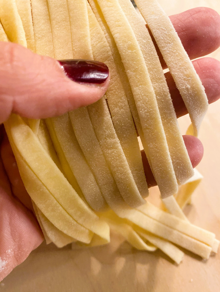 Tagliatelle mit cremigem Pilzsugo