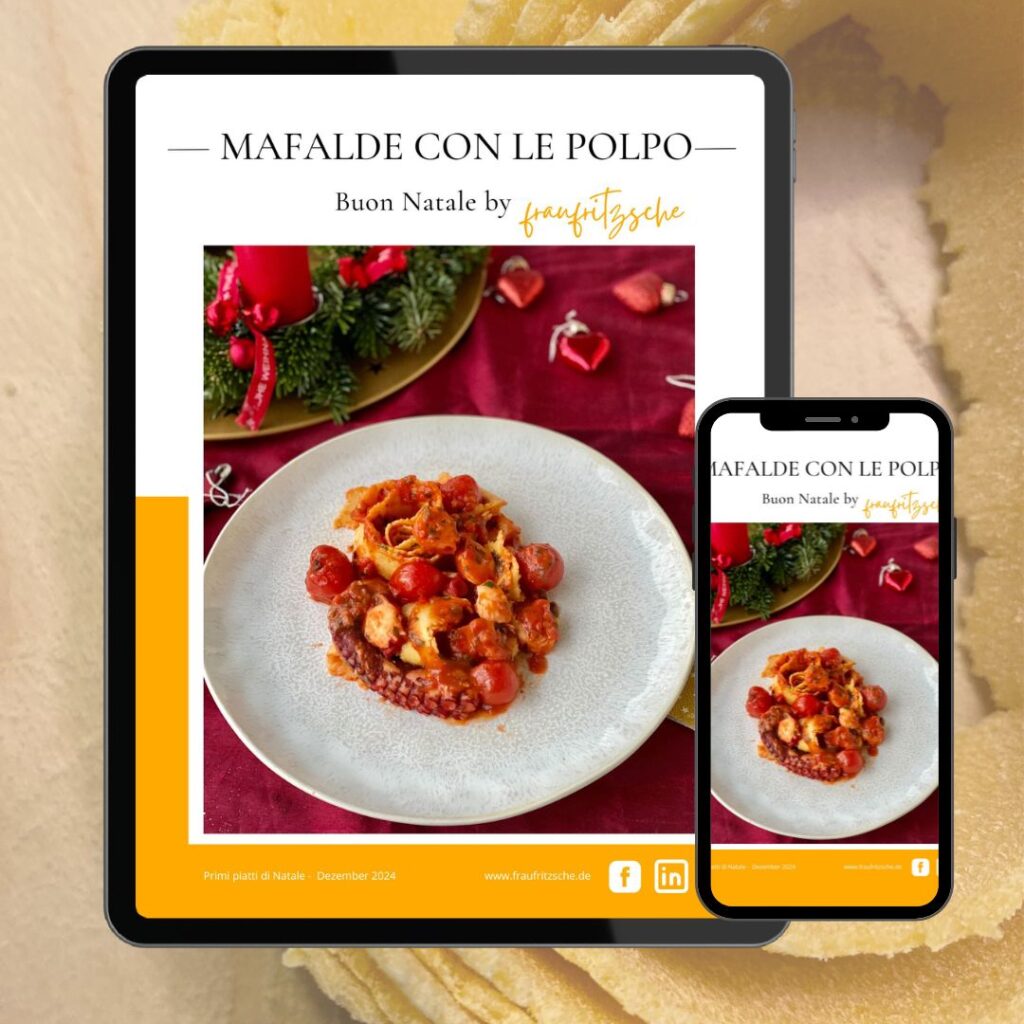 Weihnachtsrezept: Mafalde con le polpo e pomodoro