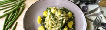 Trenette al pesto, patate e fagiolini