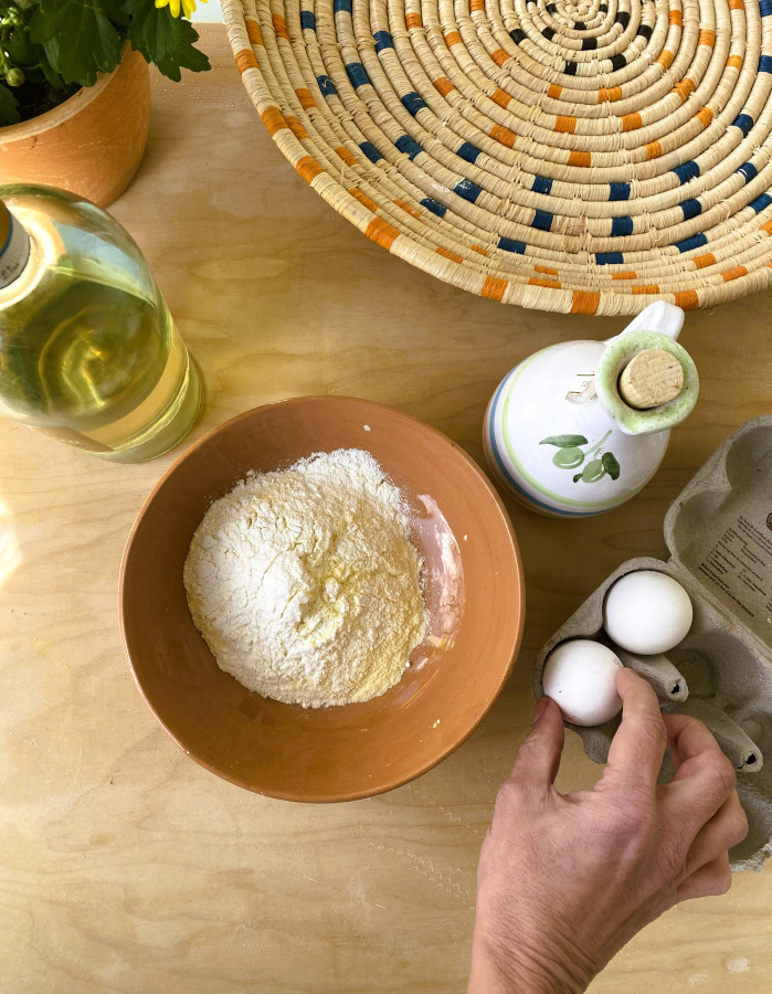 Triangoli mit Gorgonzola-Mascarponefüllung in Bärlauchbutter