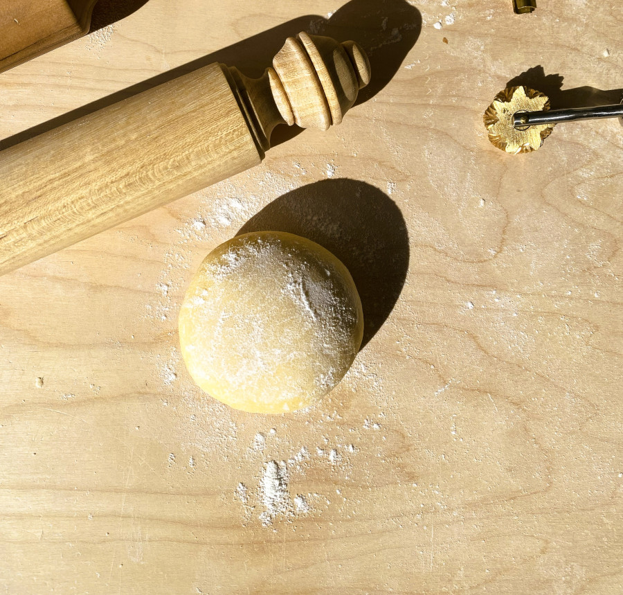 Triangoli mit Gorgonzola-Mascarponefüllung in Bärlauchbutter