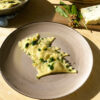 Triangoli mit Gorgonzola-Mascarponefüllung in Bärlauchbutter