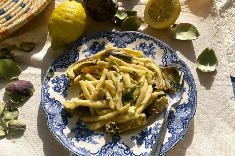 Maccheroni al ferretto con carciofi e limone – Wenn Sizilien auf deinem Teller tanzt
